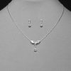 Collier en oorbellen - strass en kristalstenen - Afbeelding 2