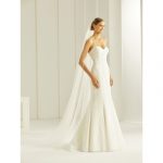 Sluier 503S van soft tule met kralenrand, 300 cm lang