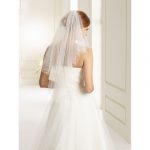 Sluier 27S met lockrand, 80 cm / 60 cm, met kristalletjes