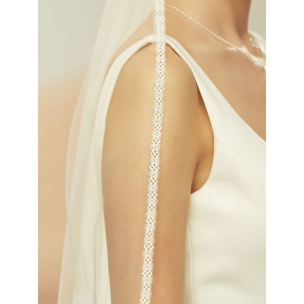 Sluier 004S van zachte tule, 110 cm - Afbeelding 2